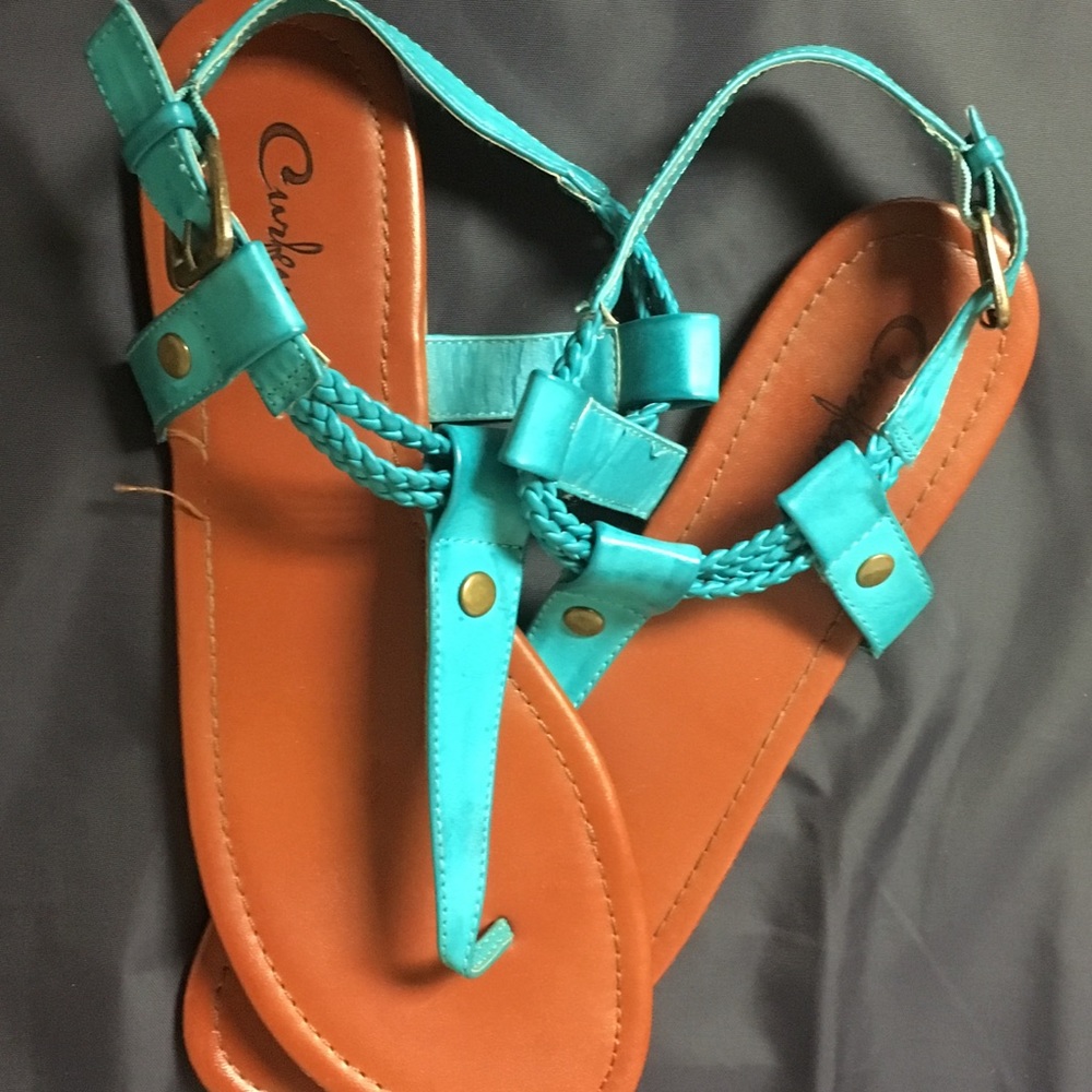 TEAL FLIP FLOPS